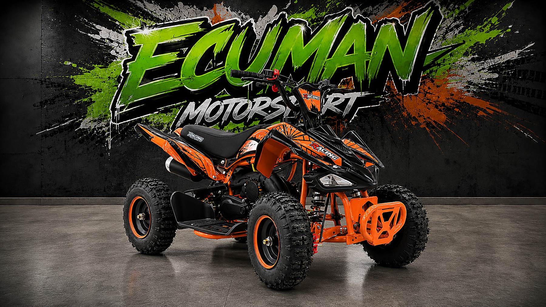 Turuncu Ecuman Motorsport 50cc çocuk ATV
