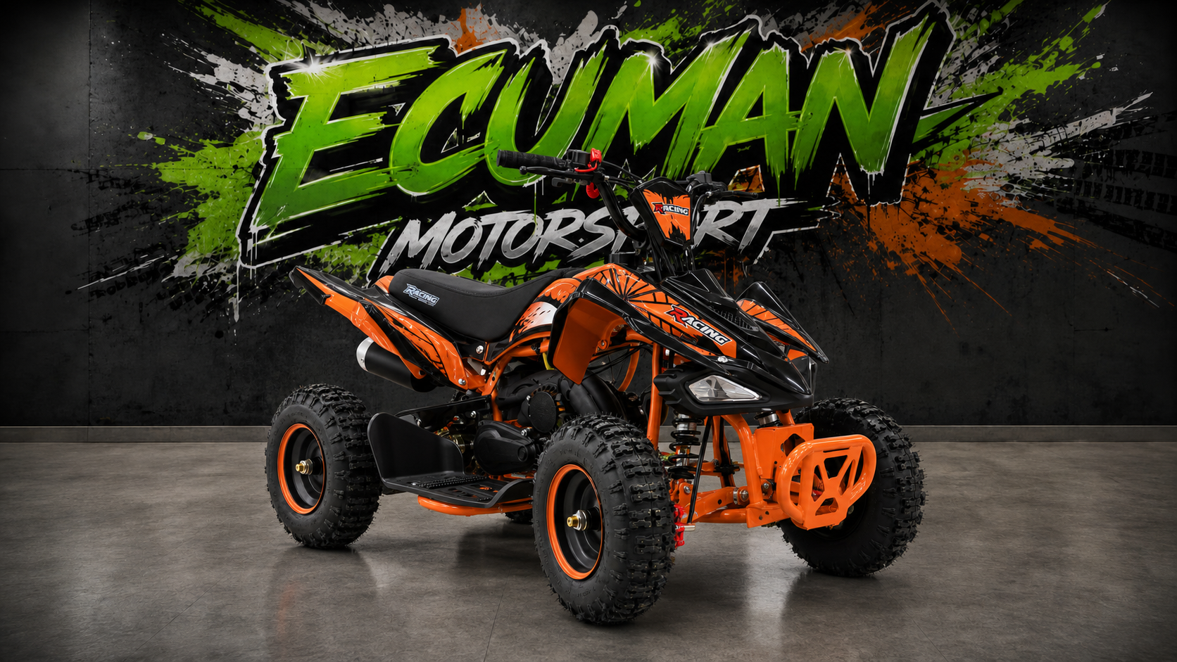 Turuncu Ecuman Motorsport 50cc çocuk ATV