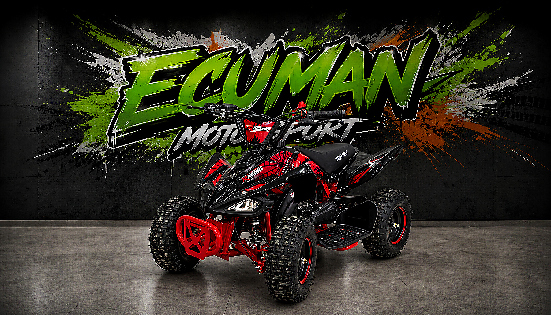 Kırmızı Ecuman Motorsport 50cc çocuk ATV