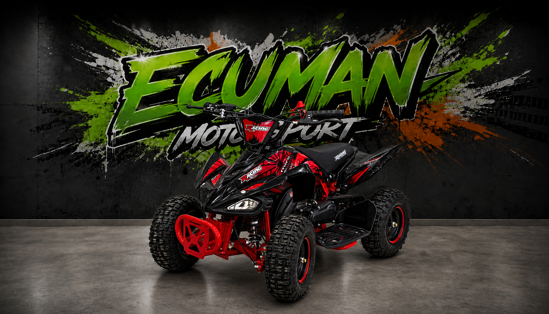 Kırmızı Ecuman Motorsport 50cc çocuk ATV